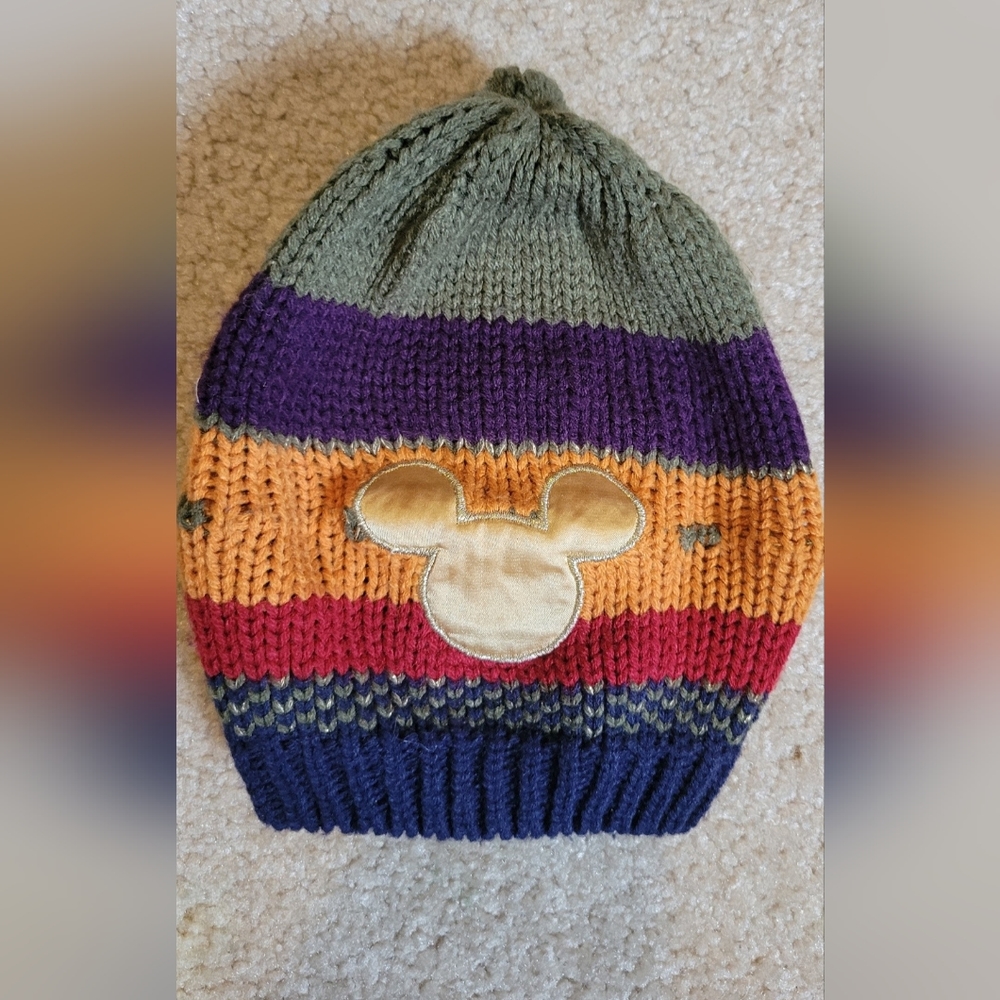 Adult Authentic Disney Parks Mickey Mouse Knit Cap Hat Beret